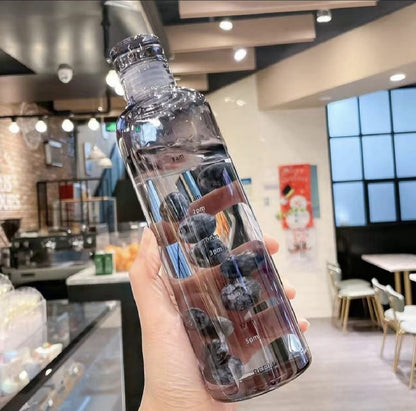 Urbanco Hydration Glass Bottle | Time Marked – 500ml, 750ml, 1L