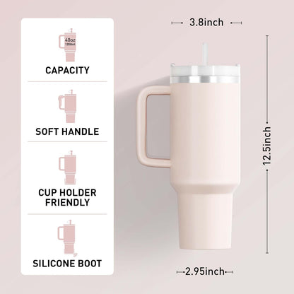 Premium 40oz Urban Stainless Steel Tumbler (1.18L) Keep Drinks Hot & Cold for Hours